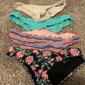 Bathing suit bottoms from target and Hollister